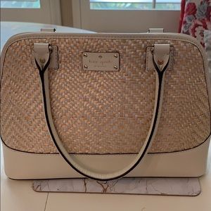 Kate Spade Rachelle Wellesley straw & leather bag